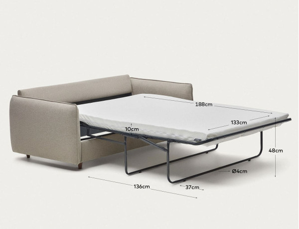 Диван-кровать 2-местный La Forma CARLOTA S80660AU12 Бежевый шенилл-11