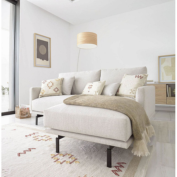 Кутовий диван 3-місний з правим шезлонгом La Forma GALENE S801_42D_GR39 Бежевий 214 см-0