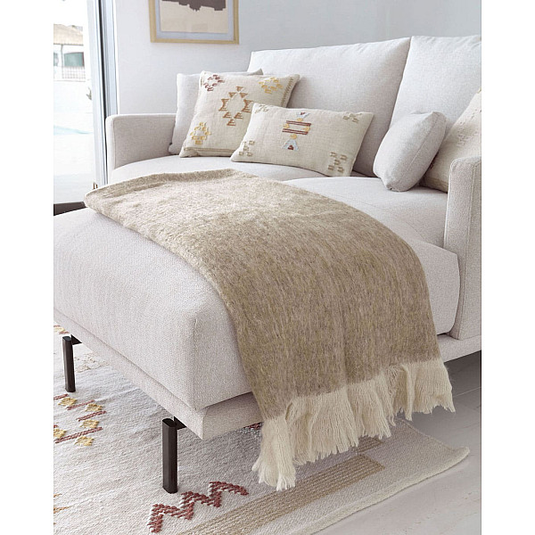 Кутовий диван 3-місний з правим шезлонгом La Forma GALENE S801_42D_GR39 Бежевий 214 см-2