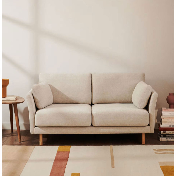Диван 2-місний La Forma GILMA S79320TB12 Бежева тканина шеніл-0