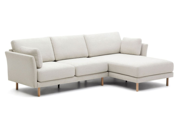 Кутовий диван 3-місний La Forma GILMA S79340TB12 Бежева тканина шеніл-4