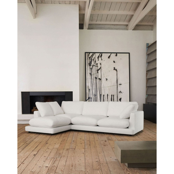 Угловой диван 4-местный с левым шезлонгом La Forma Gala S821_40_SE05 Белый-1