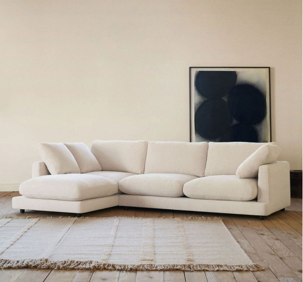 Кутовий диван 4-місний з лівим шезлонгом La Forma Gala S821_40_SE12 Бежевий-0