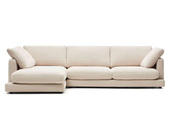 Кутовий диван 4-місний з лівим шезлонгом La Forma Gala S821_40_SE12 Бежевий-2