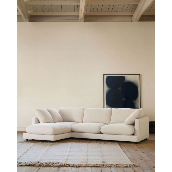 Кутовий диван 4-місний з лівим шезлонгом La Forma Gala S821_40_SE12 Бежевий-1