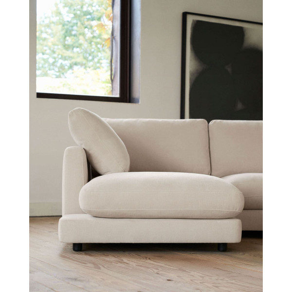 Кутовий диван 4-місний з лівим шезлонгом La Forma Gala S821_40_SE12 Бежевий-4