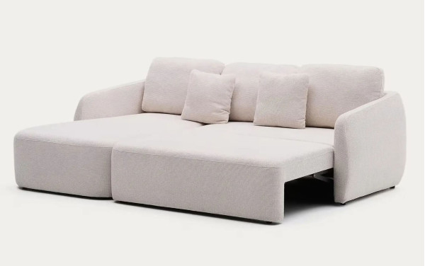 Угловой диван раскладной 3-местный La Forma Laira S00071LG39 Экрю 246 см-5