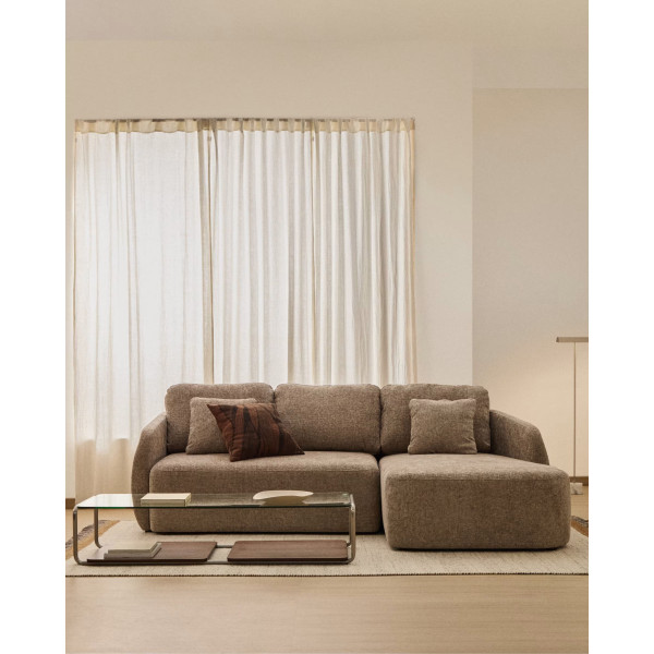 Угловой диван раскладной 3-местный La Forma Laira S00159LG11 Топо 246 см-1