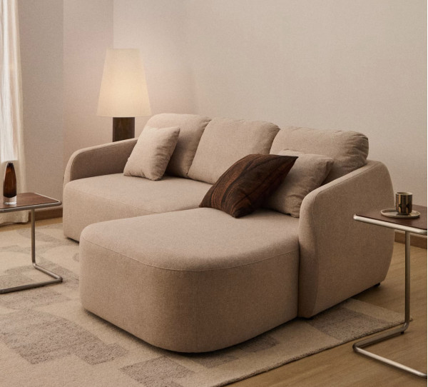 Угловой диван раскладной 3-местный La Forma Laira S00164AU12 Бежевый 246 см-0