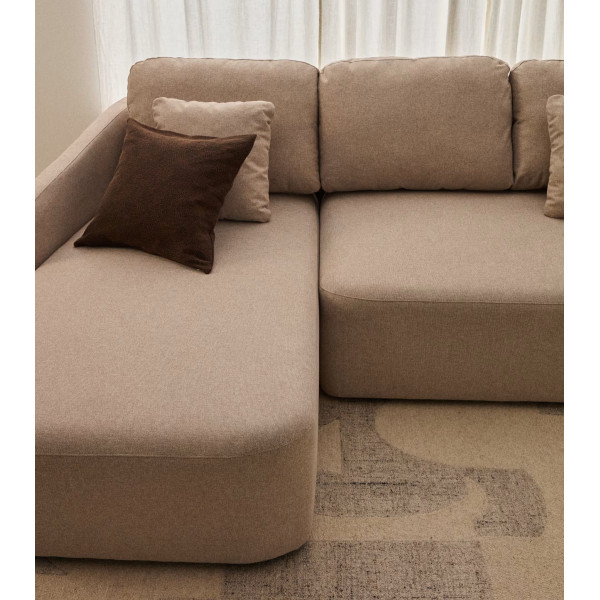 Кутовий диван розкладний 3-місний La Forma Laira S00167AU12 Бежевий 246 см-2