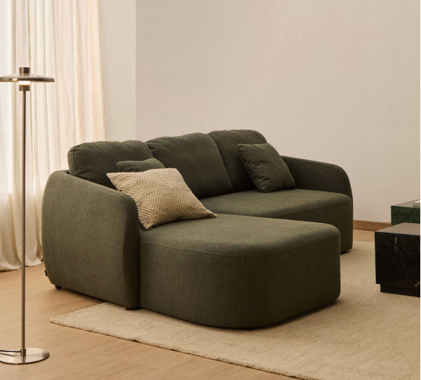 Угловой диван раскладной 3-местный La Forma Laira S00172AU19 Зеленый 246 см-0