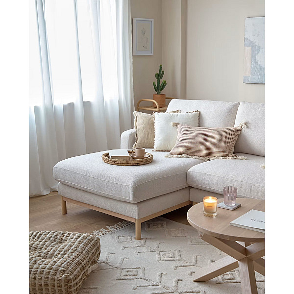 Угловой диван 3-местный с левым шезлонгом La Forma MIHAELA S805_40I_PS33 Молочный-2