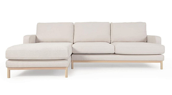 Угловой диван 3-местный с левым шезлонгом La Forma MIHAELA S805_40I_PS33 Молочный-3