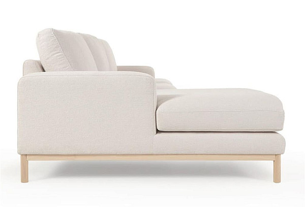 Угловой диван 3-местный с левым шезлонгом La Forma MIHAELA S805_40I_PS33 Молочный-5