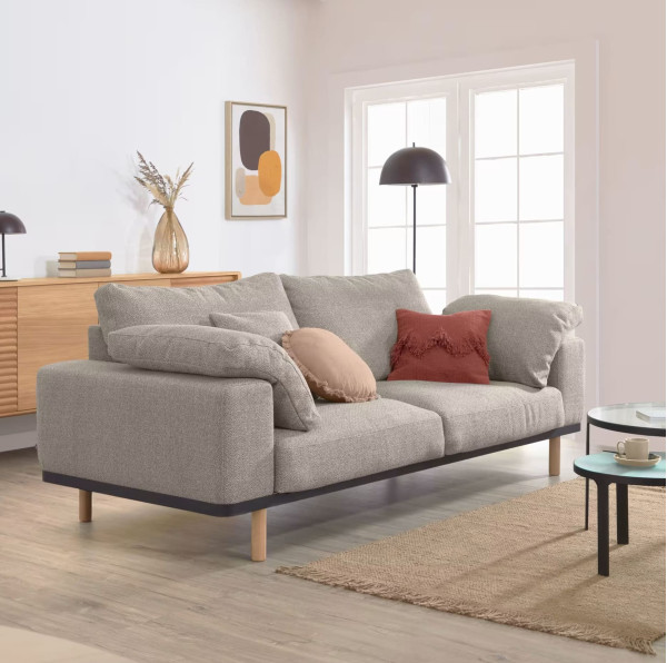 Диван 3-местный с подушками La Forma NOA S719GC12 Бежевый-0