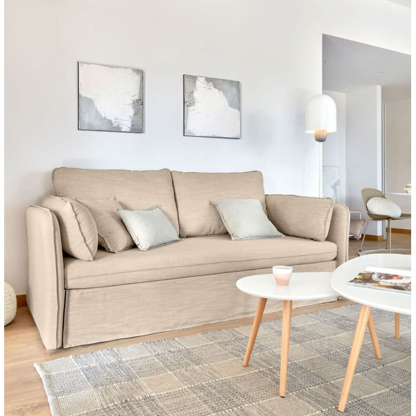 Диван раскладной La Forma TANIT S799_60_SN12 Бежевый 210 см-0