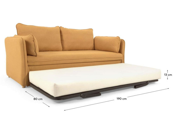 Диван раскладной La Forma TANIT S799_60_SN81 Горчичный 210 см-13