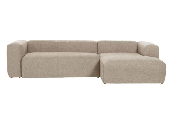 Кутовий диван 4-місний з правим шезлонгом La Forma BLOK S573GR39 Бежевий 330 см-0