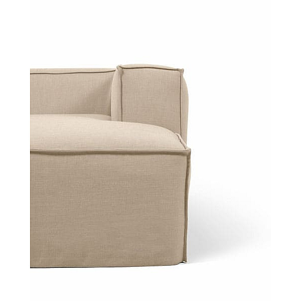 Кутовий диван 2-місний з правим шезлонгом La Forma BLOK S574SN12 Бежевий 240 см-7