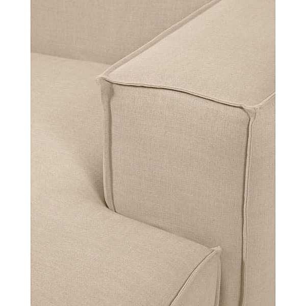 Кутовий диван 2-місний з правим шезлонгом La Forma BLOK S574SN12 Бежевий 240 см-8