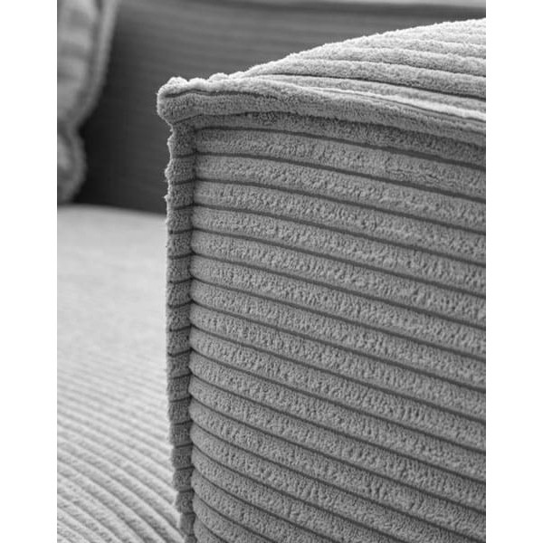 Угловой диван 3-местный с левым шезлонгом La Forma BLOK S751LN15 Серый вельвет 300 см-6