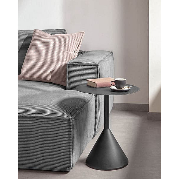 Угловой диван 3-местный с правым шезлонгом La Forma BLOK S752LN15 Серый вельвет 300 см-2