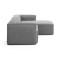 Кутовий 3-місний диван з правим шезлонгом La Forma BLOK S752LN15 Сірий вельвет 300 см-6-thumb