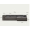 Угловой диван 3-местный с правым шезлонгом La Forma BLOK S752LN15 Серый вельвет 300 см-10-thumb