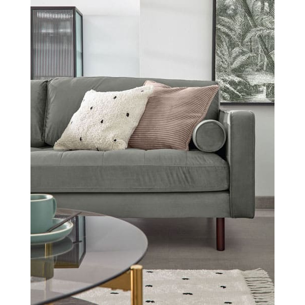 Диван 2-местный La Forma BOGART S547JU03 Серый бархат 182 см-2