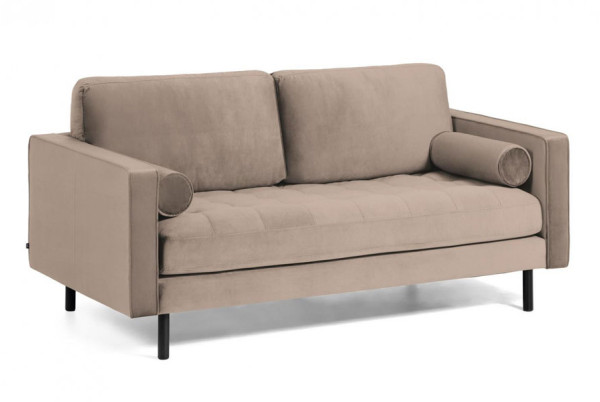 Диван 2-місний La Forma BOGART S547JU85 Бежевий оксамит 182 см-0