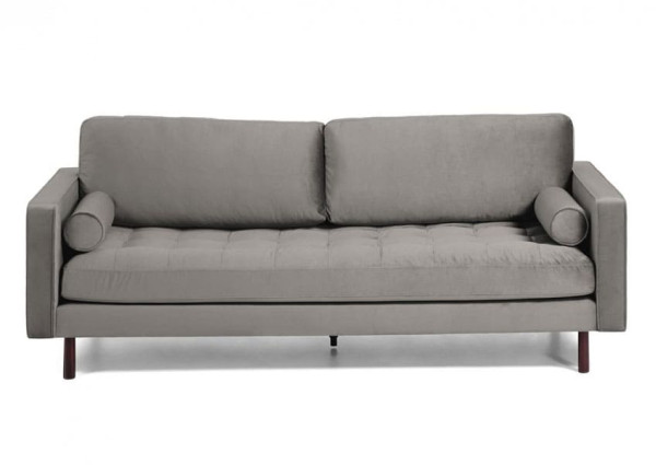 Диван 3-местный La Forma BOGART S548JU03 Серый бархат 222 см-0