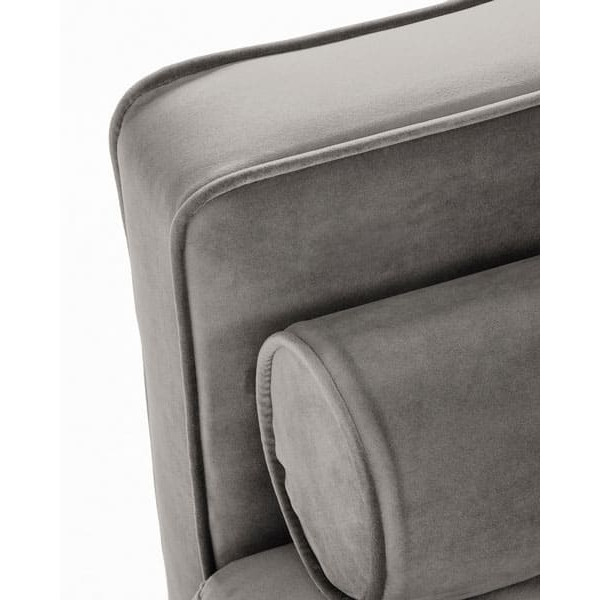 Диван 3-местный La Forma BOGART S548JU03 Серый бархат 222 см-4