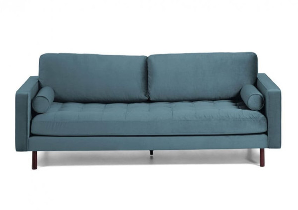 Диван 3-местный La Forma BOGART S548JU80 Бирюзовый бархат 222 см-0
