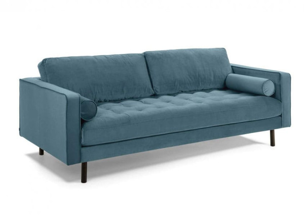 Диван 3-местный La Forma BOGART S548JU80 Бирюзовый бархат 222 см-1
