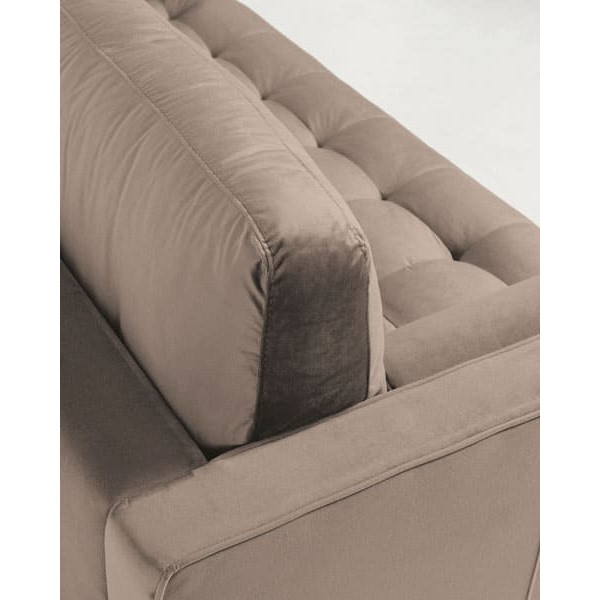 Диван 3-местный La Forma BOGART S548JU85 Бежевый бархат 222 см-3