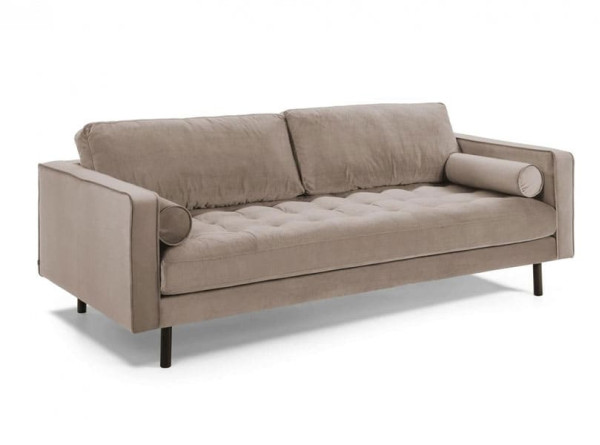 Диван 3-местный La Forma BOGART S548JU85 Бежевый бархат 222 см-1