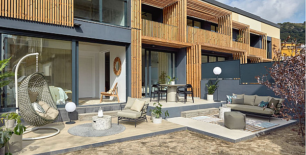 Диван La Forma MARELUZ S733J03 3-местный Черный-4