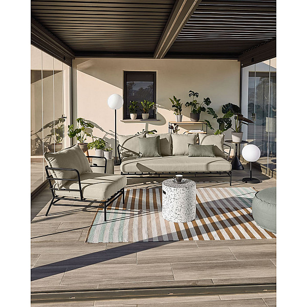 Диван La Forma MARELUZ S733J03 3-местный Черный-2