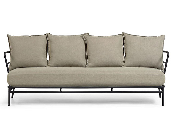 Диван La Forma MARELUZ S733J03 3-местный Черный-6