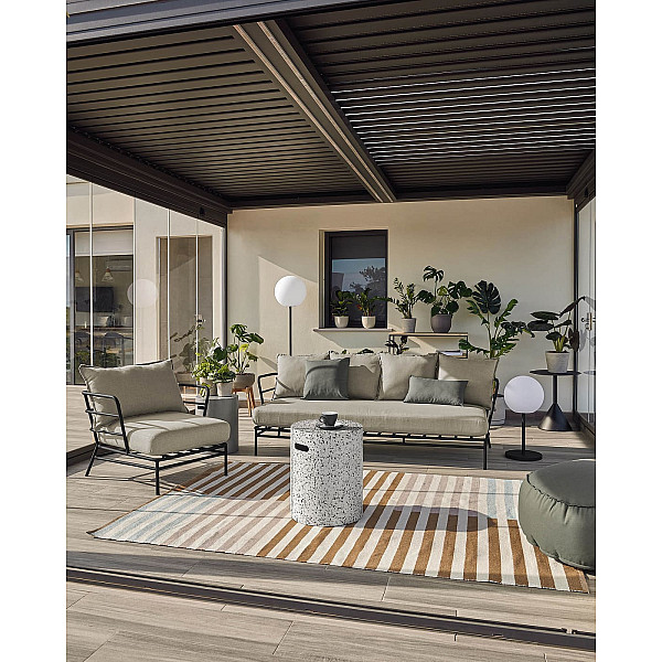 Диван La Forma MARELUZ S733J03 3-местный Черный-3