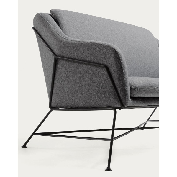 Диван 2-місний La Forma BRIDA S521J02 Темно-сірий-4