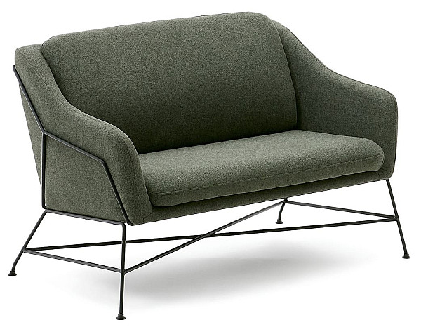 Диван 2-місний La Forma BRIDA S521AU19 Зелений-0