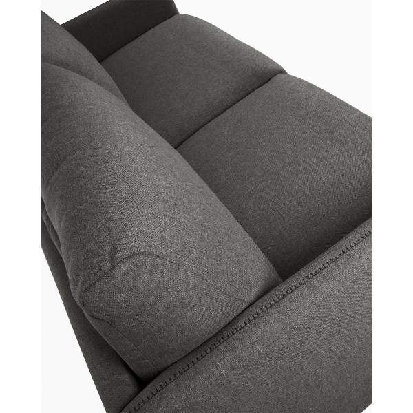 Диван-ліжко 2 місний La Forma KOMOON S471CH02 матрац поліуретан Темно-сірий 140 см-2