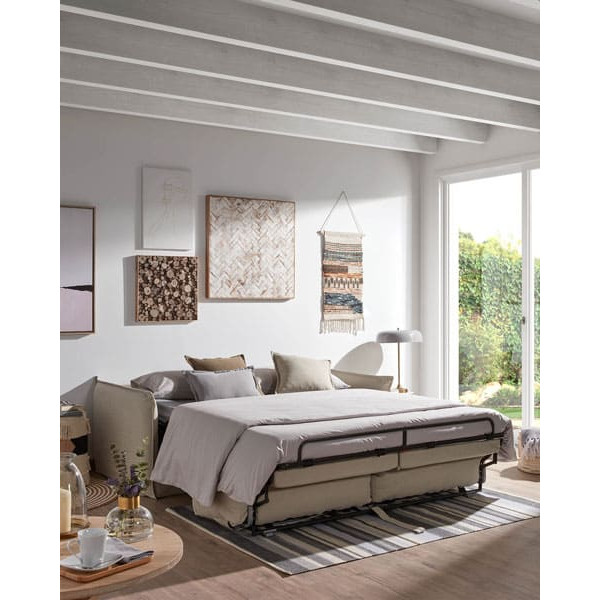 Диван-кровать 2 местный La Forma SAMSA S470BL12 матрас вискоза Бежевый 140 см-6