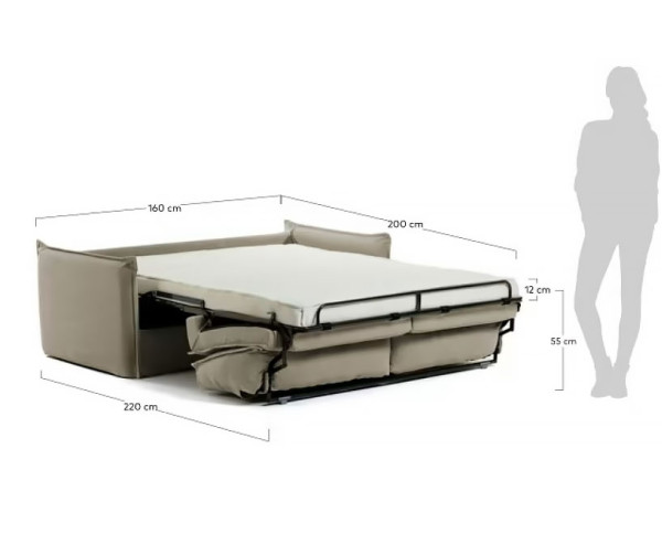 Диван-кровать 2 местный La Forma SAMSA S472BL12 матрас вискоза Бежевый 160 см Диван-кровать 2 местный La Forma SAMSA S472BL12 матрас вискоза Бежевый 160 см-14