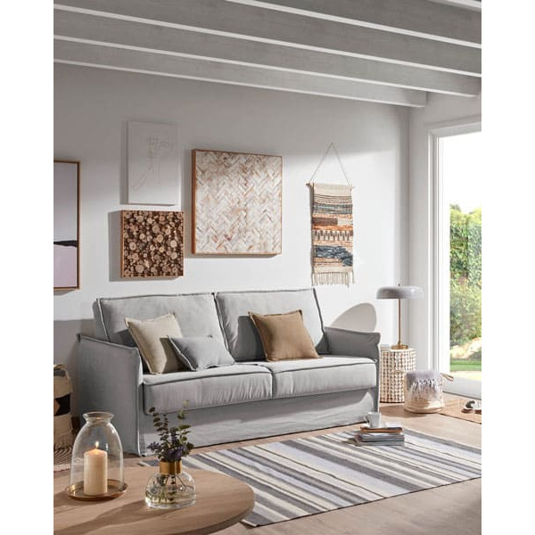 Диван-кровать 2 местный La Forma SAMSA S473BL14 матрас полиуретан Серый 160 см-4