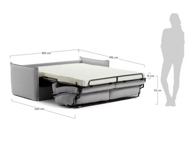 Диван-кровать 2 местный La Forma SAMSA S473BL14 матрас полиуретан Серый 160 см Диван-кровать 2 местный La Forma SAMSA S473BL14 матрас полиуретан Серый 160 см-13