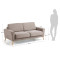 Диван 3-местный La Forma GUY S481LD03 Бежевый 192 см-5-thumb