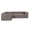 Кутовий диван 4-місний La Forma BLOK S683LN15 Сірий вельвет 320х230 см / 230х320 см-1-thumb