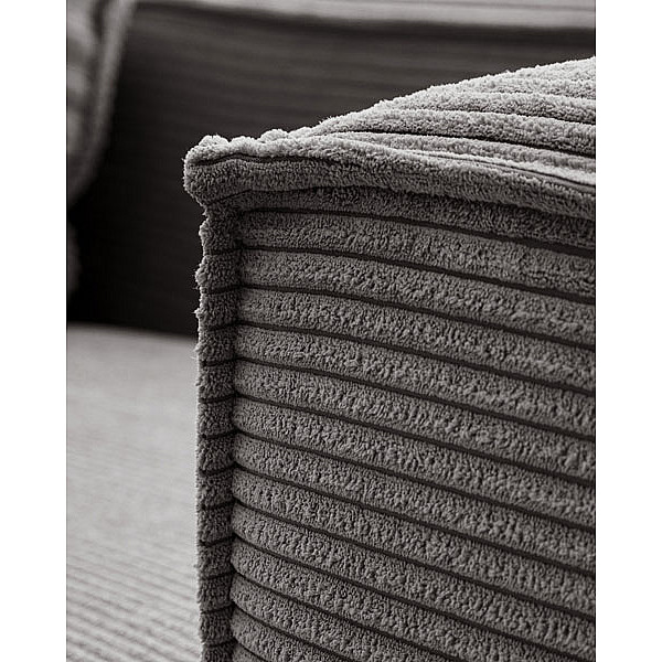 Угловой диван 4-местный с правым шезлонгом La Forma BLOK S573LN15 Серый вельвет 330 см-7